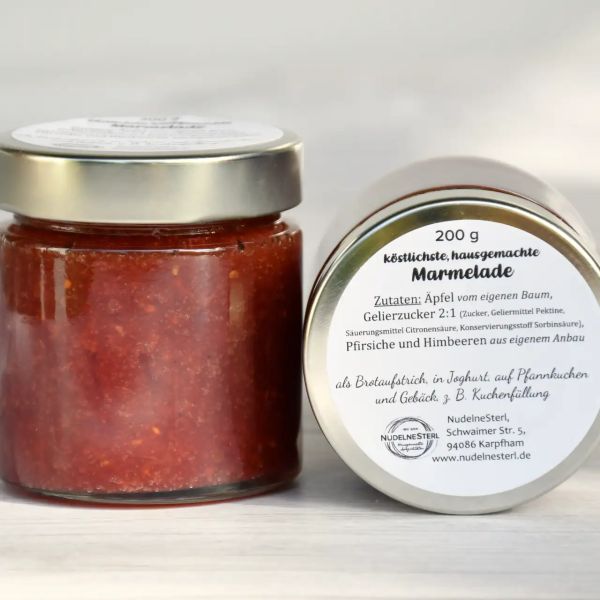 Apfel/Pfirsich/Himbeere - Marmelade