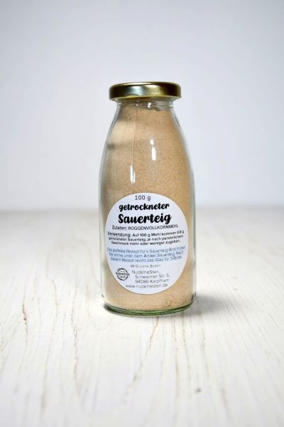 Sauerteig getrocknet im Glas