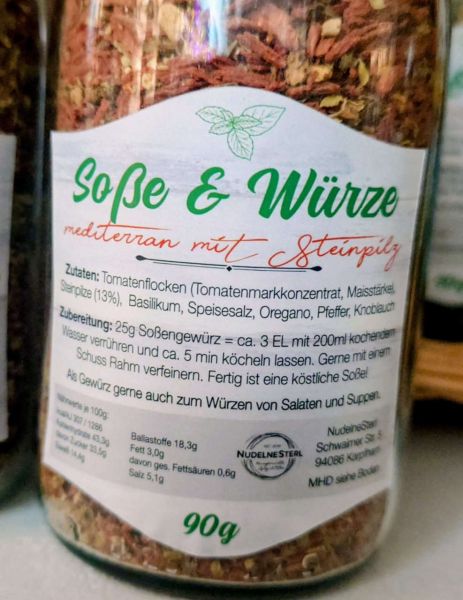 Soße & Würze "mediterran mit Steinpilz"
